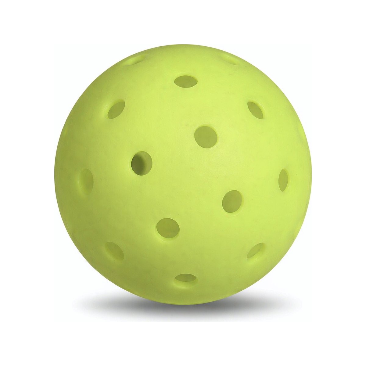 Lime green 40 hole rotomolded pickleball for training and competition
