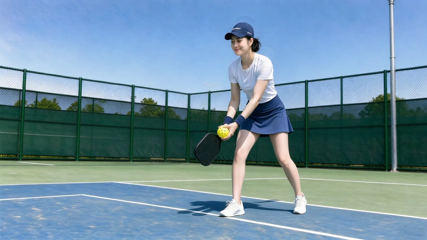The Serve: Underhand and Diagonal — pickleball rule illustration