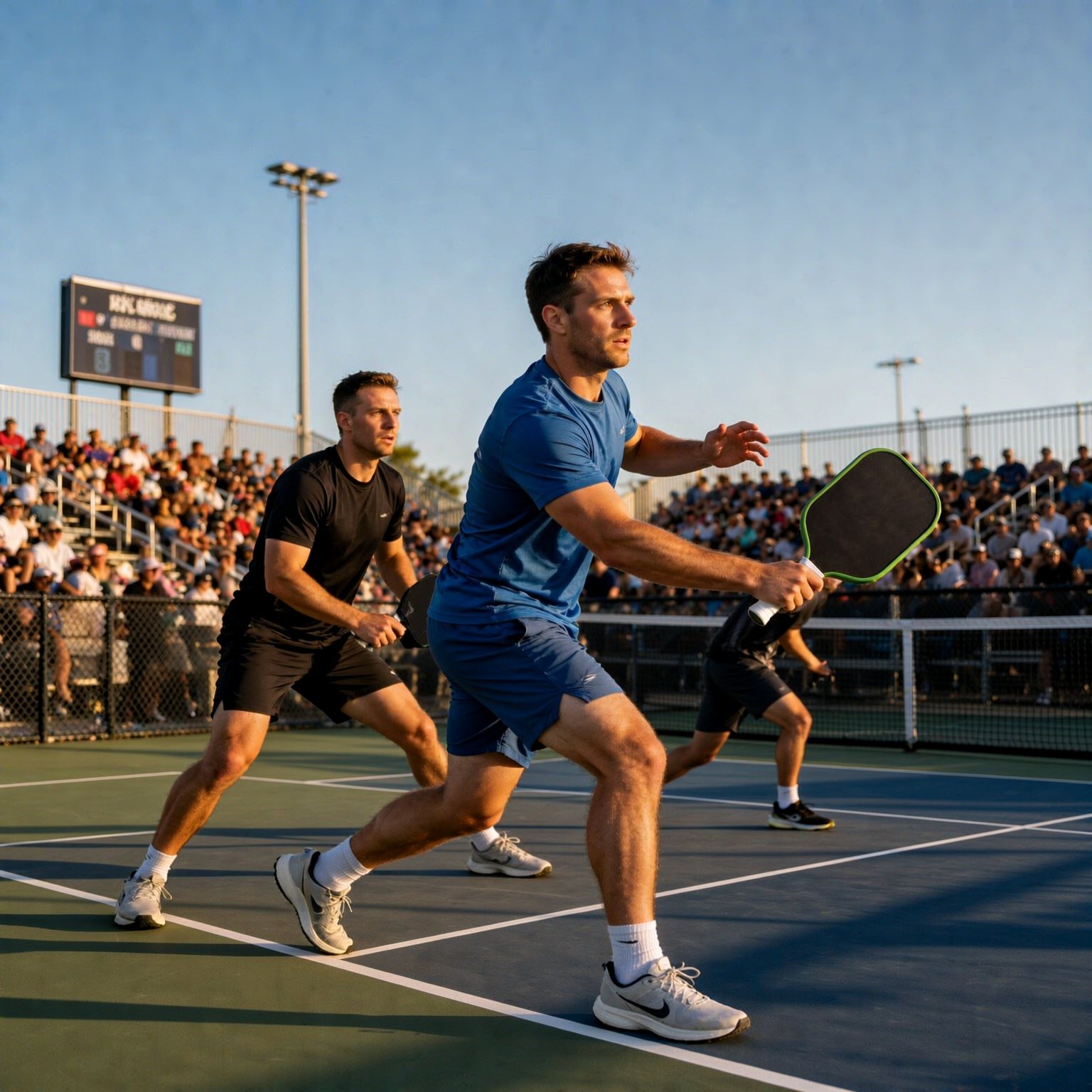 Group of players playing pickleball outdoors with T700 paddles